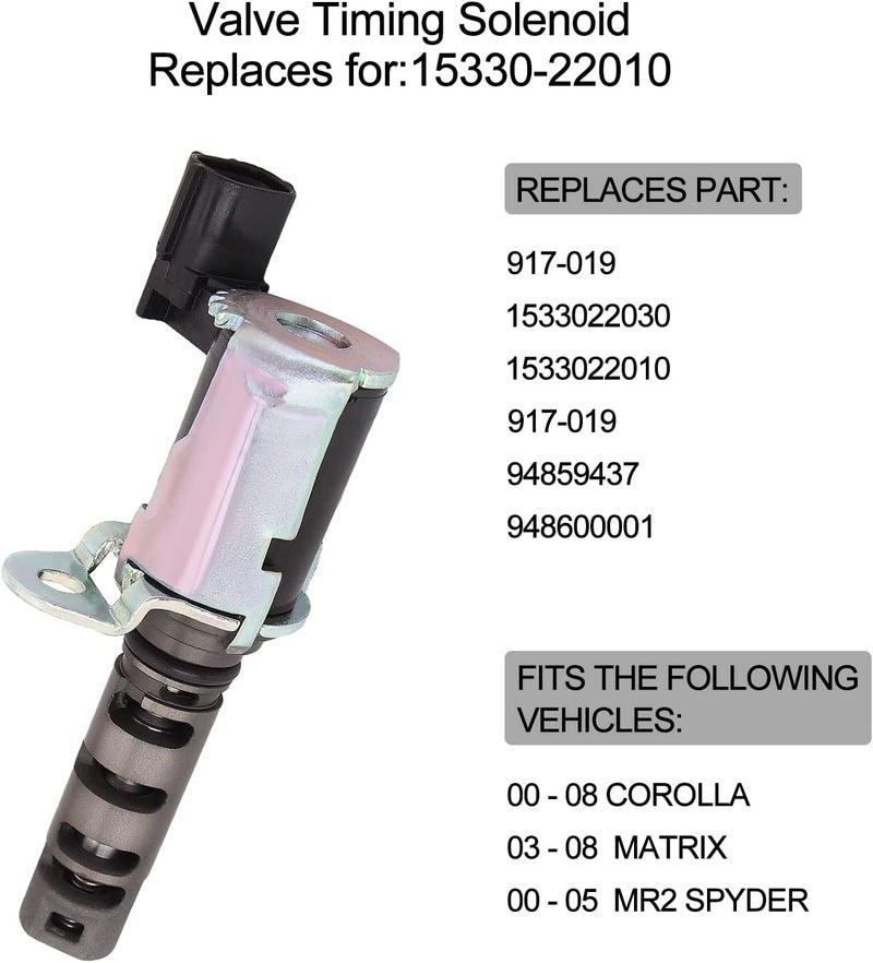 BLPextrm VVT Solenoid Fits for Toyota Echo 2000-2005, Prius 2001-2009, Yaris 2007-2013, Fits for Scion xA xB 2004-2006 1.5L, Engine Variable Valve Timing Solenoid Replace# 917-210 15330-21011 15330-21010 - Image 4